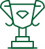 Ruby Cup: Icon of a trophy with a gemstone on the front