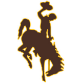 Wyoming bucking horse and rider icon