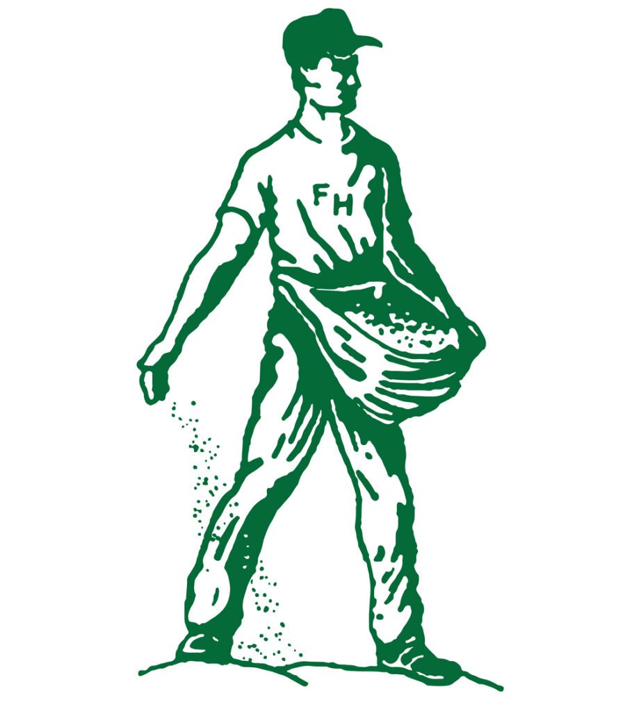 Graphic of FarmHouse sower in green