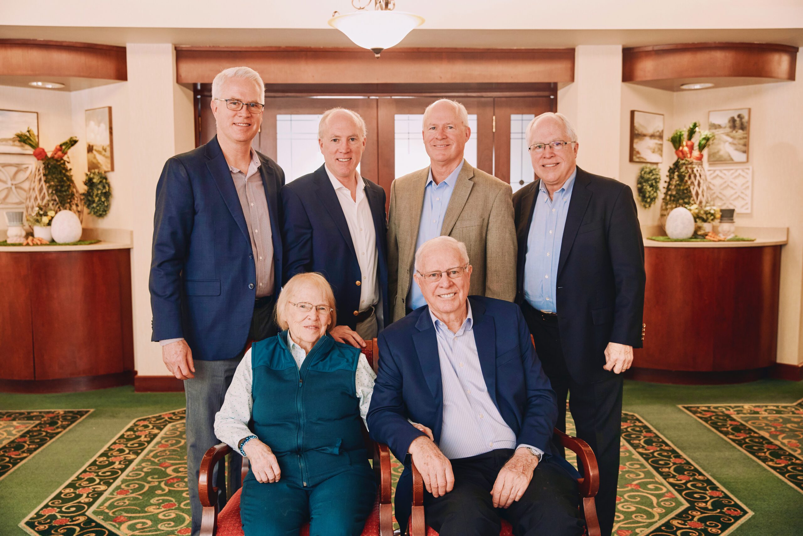 Irene & Kelly Tobin with their sons, Bernie, Kevin, Terry and Jim.