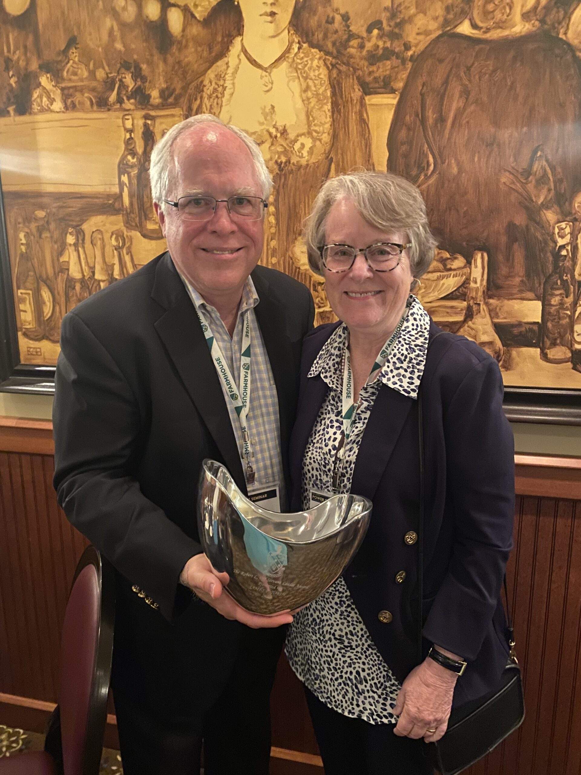 Jim and Gina when Jim received the Robert L. Off Servant Leader Award